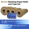 Idl Packaging 9in x 60 yd Masking Paper and 1 1/2in x 60 yd Painters Tape, for Covering, 4PK 4x GPH-9, 4463-112 - alternate 2